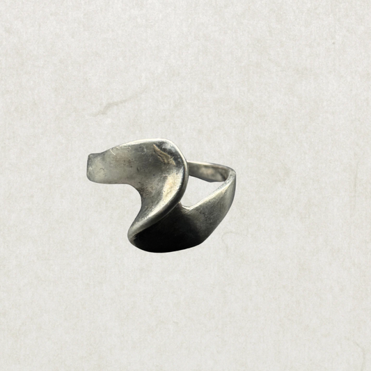 Sterling Silver 925 Wave Ring – Size 7.5