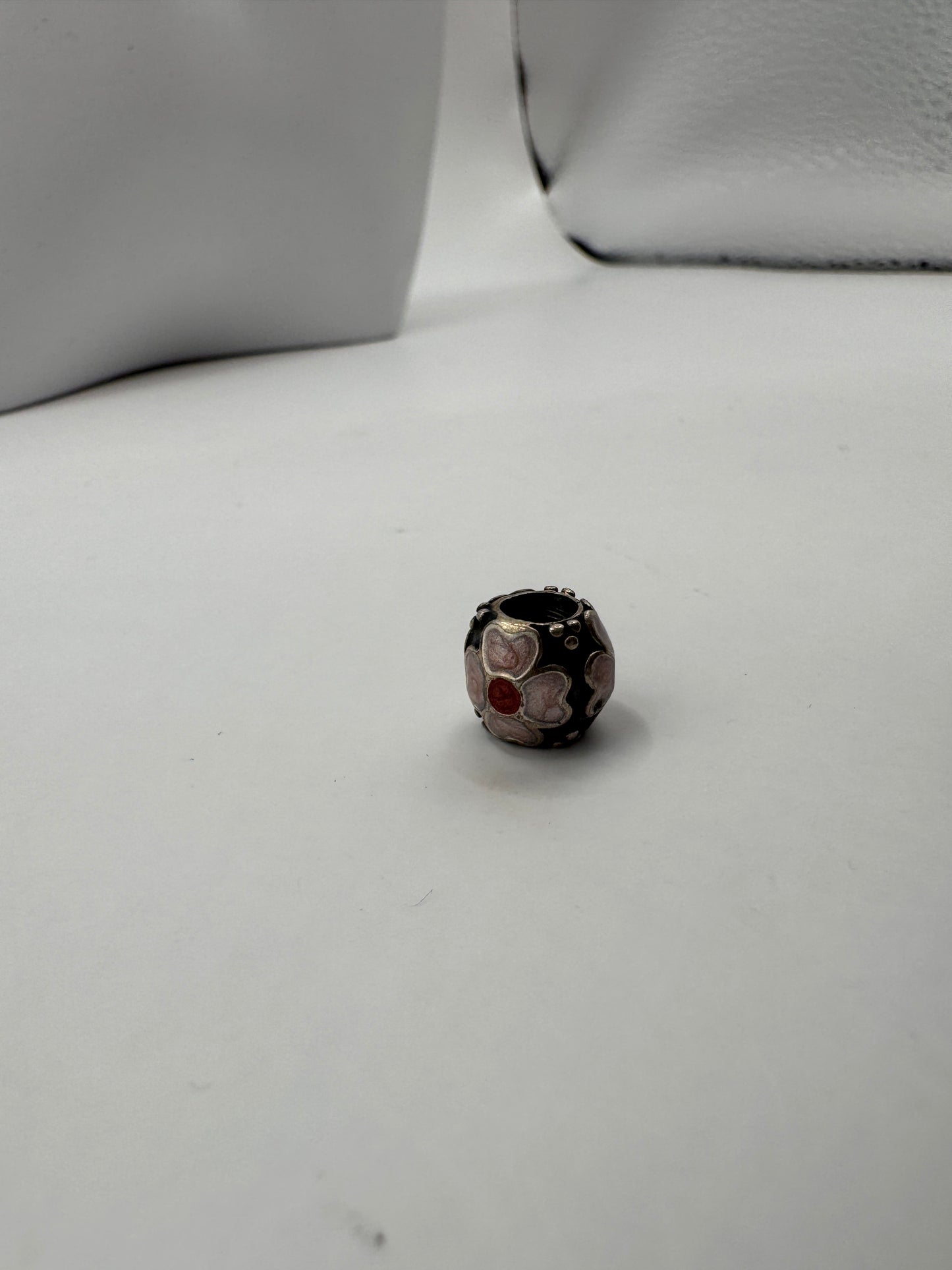 Authentic Pandora ALE 925 Sterling Silver Charm – Floral Enamel Design