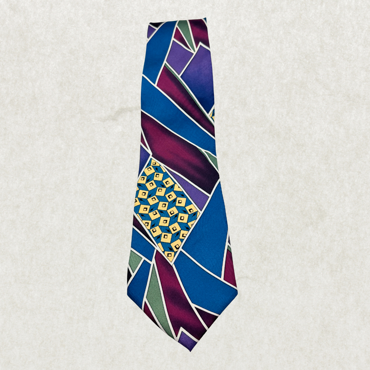 Vintage Hamley & Scott 100% Silk Abstract Tie, 56” x 4” – Excellent Condition