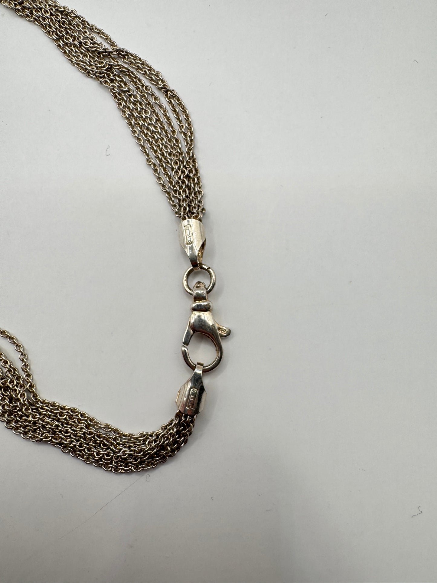 Vintage Heavy Sterling Silver Necklace with Heart – Italy 925