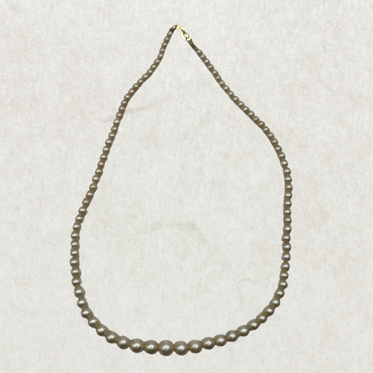 Vintage Natural Pearl Necklace – Painted, Excellent Condition