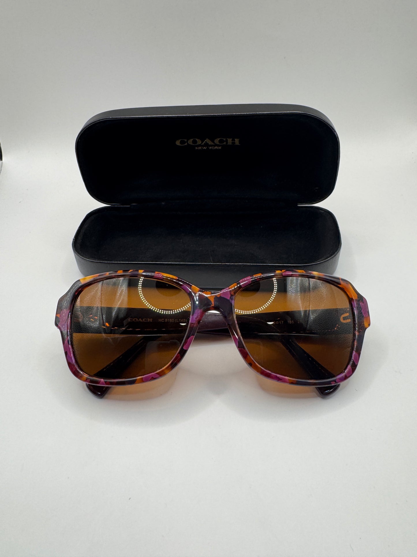 Coach HC 8160 L145 Sunglasses Frame – Prescription Lenses Installed, Tortoise Pink