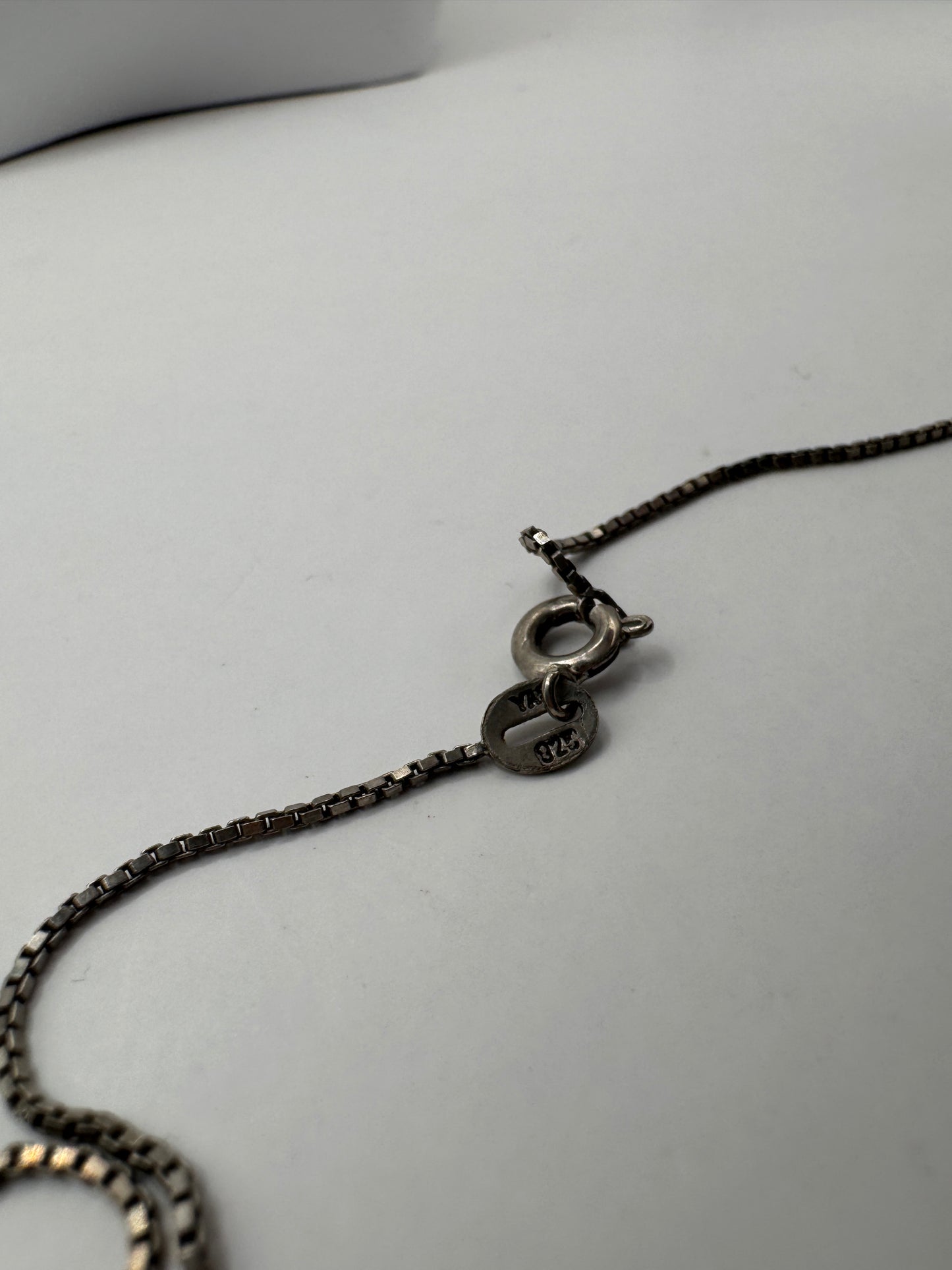 Vintage Sterling Silver Pendant Necklace – 15” Chain, Oval Cameo-Style Medallion