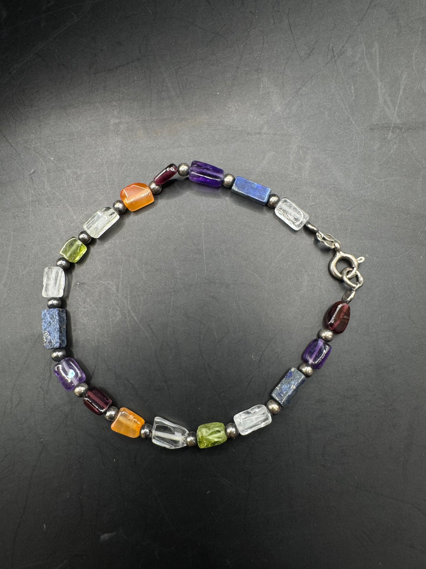 Sterling Silver Beaded Bracelet – 7.5”