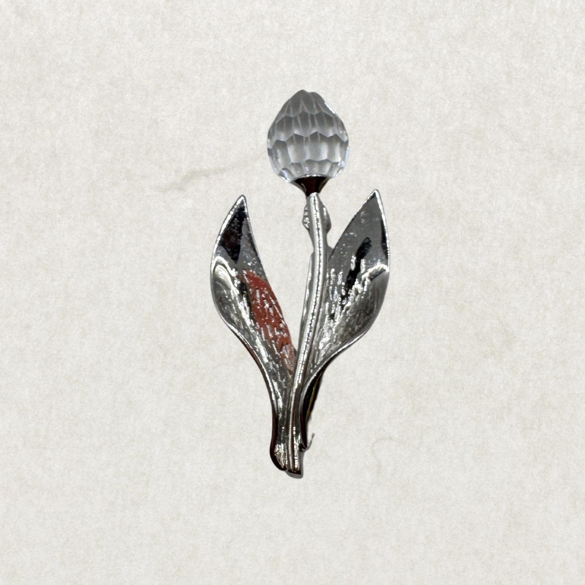 Swarovski Crystal Memories Tulip Brooch – Vintage Plant Flower Pin, Excellent Condition