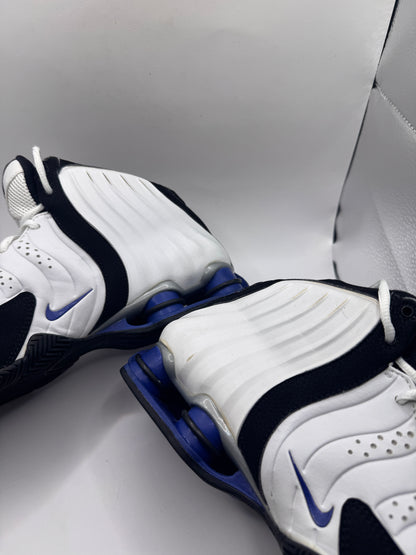 Vintage 2005 Nike Shox Lethal TB – Size 11, White/Black/Blue, Retro Basketball Sneakers
