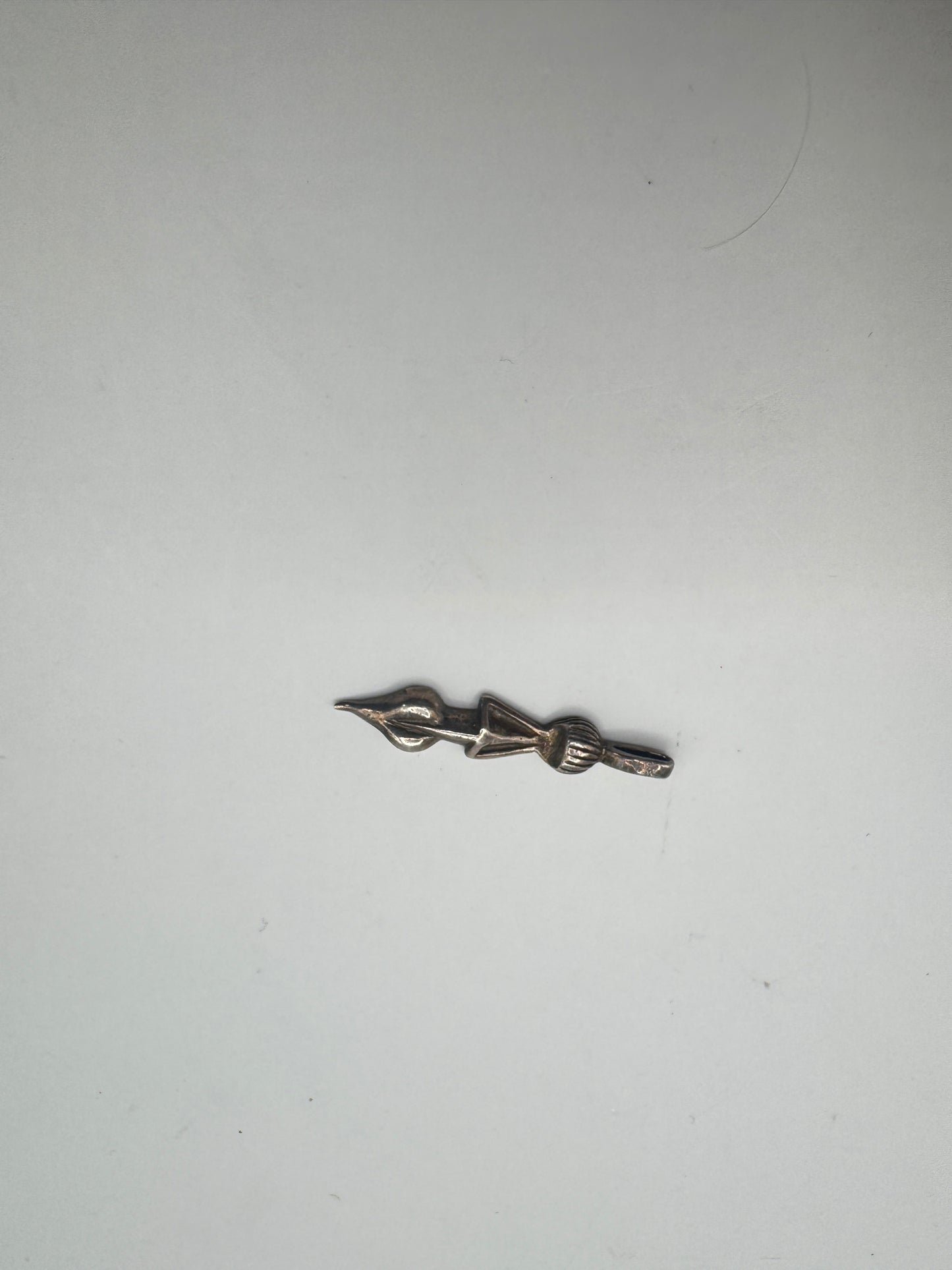 Sterling Silver 925 Abstract Goddess Pendant – Vintage Modernist Design