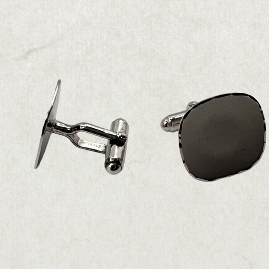 Vintage Sterling Silver Cufflinks – Classic Minimalist Design