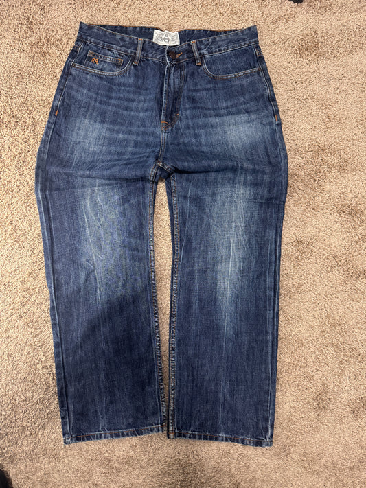 RRL Double RL Vintage Jeans – Size 36/34, Embroidered Pocket, Classic Fit