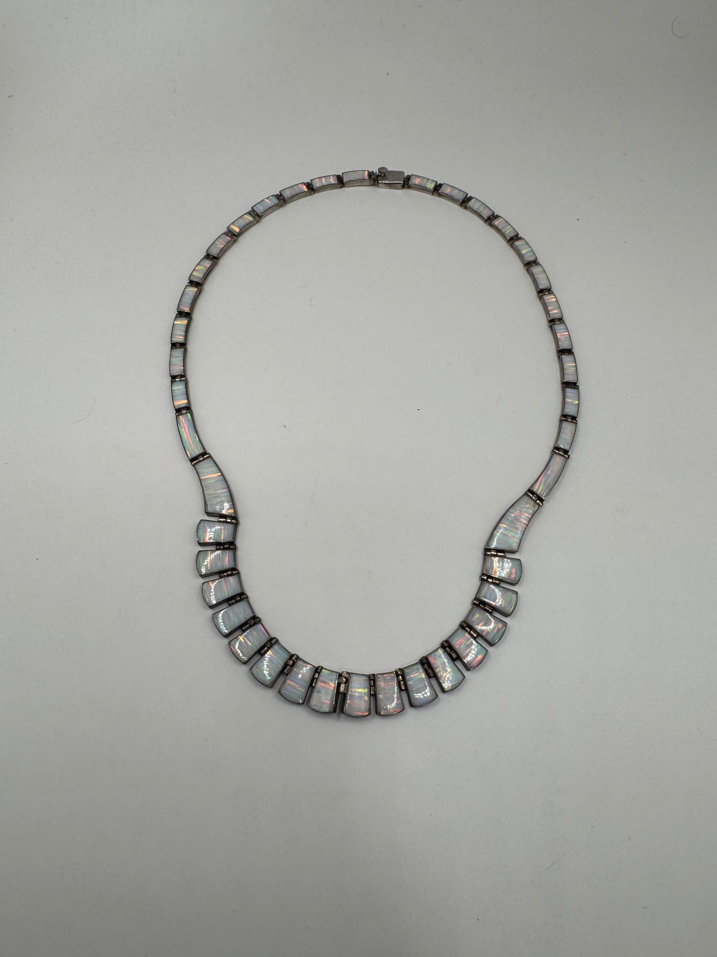 Vintage Opal Cleopatra Necklace – Sterling Silver