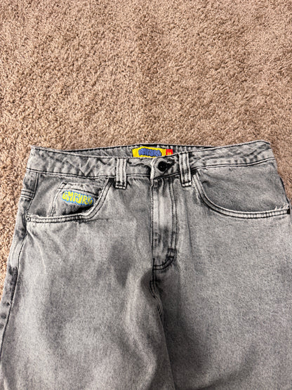 Empyre Women’s Jeans – Size 30, Grey Wash, Straight Leg, Raw Hem