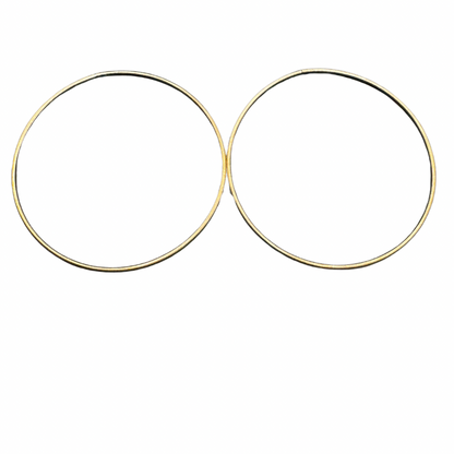 Vintage Dyadema Italy 925 Sterling Silver Gold Plated Hoop Earrings – Made in Italy