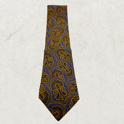 Vintage Yves Saint Laurent Silk Tie – Paisley Pattern, 54” x 3.5”, 100% Silk