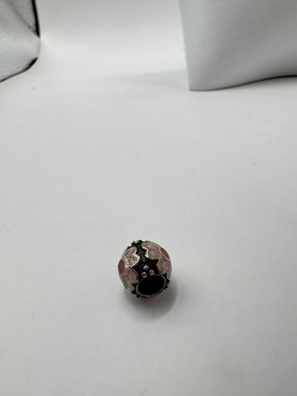 Authentic Pandora ALE 925 Sterling Silver Charm – Floral Enamel Design