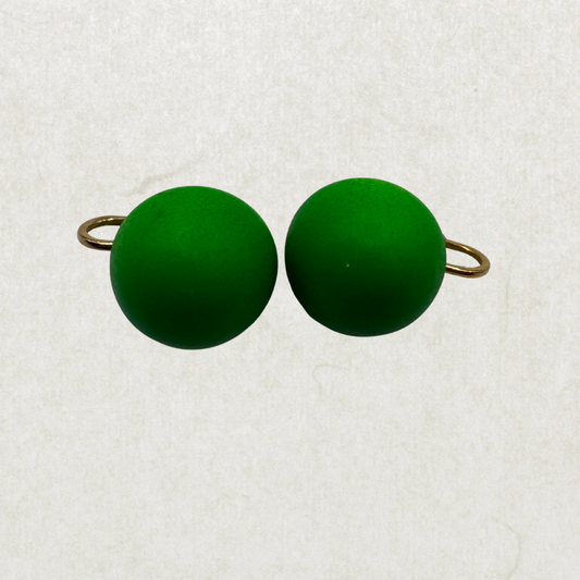 Vintage Green Clip-On Earrings – Colorful Retro Accent