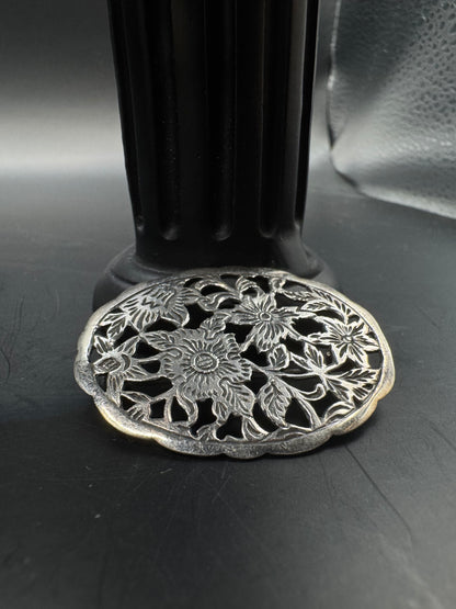Vintage Sterling Silver Floral Brooch – 2”
