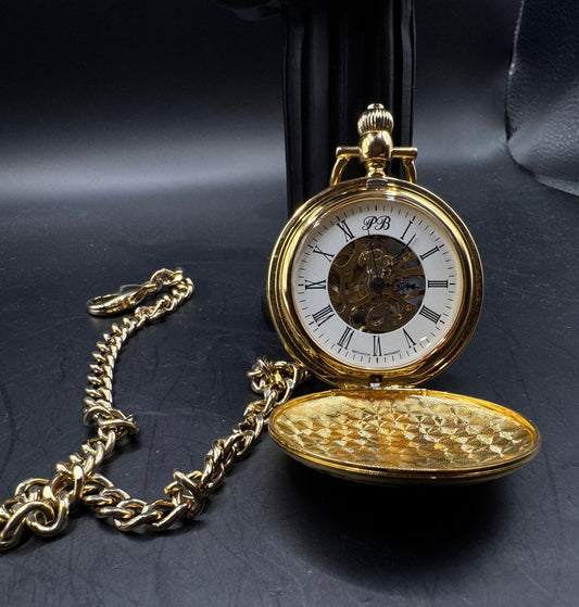 Vintage Poljot Skeleton Pocket Mechanical Watch – Perfect Working Condition