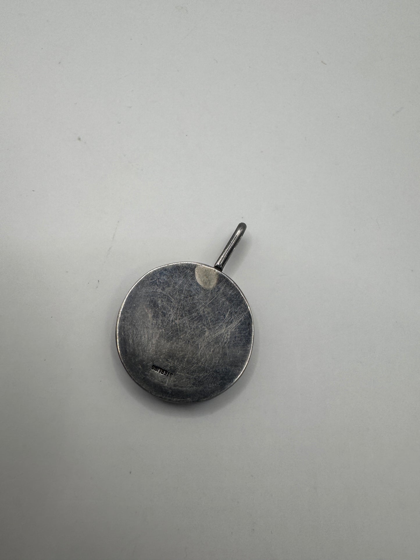 Vintage Sterling Silver Butterfly Pendant – Hand-Painted