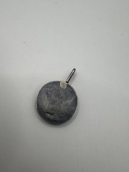 Vintage Sterling Silver Butterfly Pendant – Hand-Painted