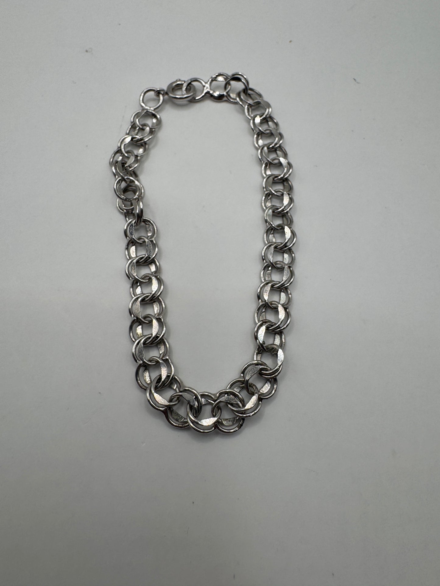 Vintage Sterling Silver Bracelet – Classic Chunky Link Design