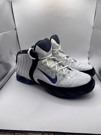 Vintage 2005 Nike Shox Lethal TB – Size 11, White/Black/Blue, Retro Basketball Sneakers