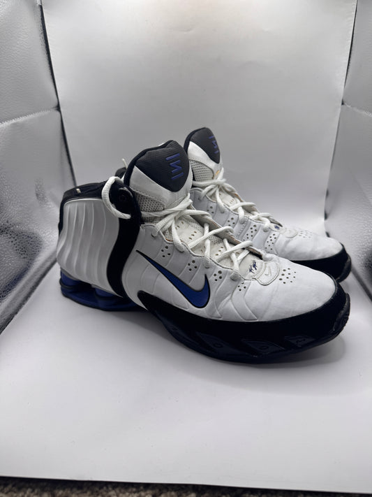 Vintage 2005 Nike Shox Lethal TB – Size 11, White/Black/Blue, Retro Basketball Sneakers