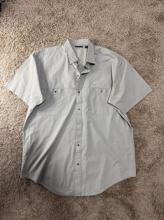 Vintage Patagonia Men’s Shirt – Size L, Short Sleeve, Light Gray