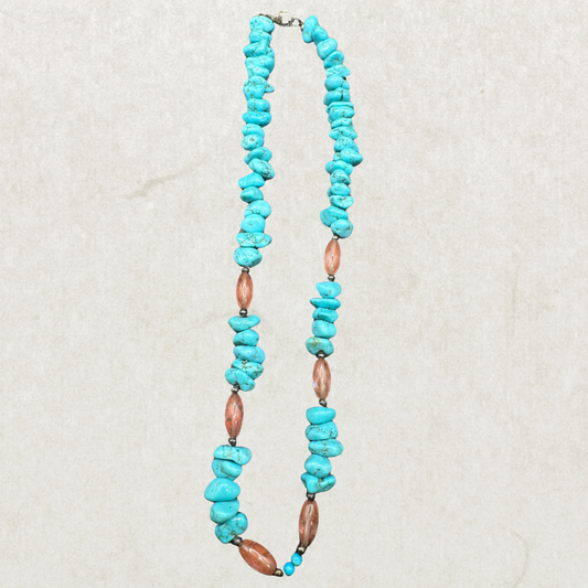 turquoise sterling silver vintage necklace