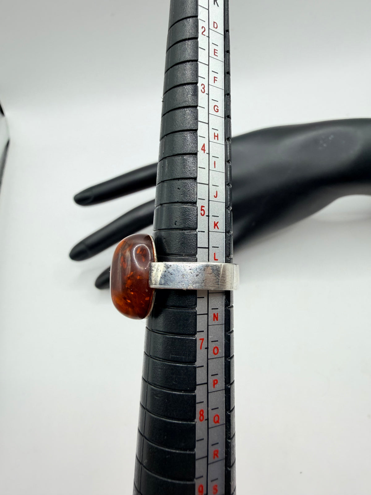 Deep Cognac Amber Ring — Size 6