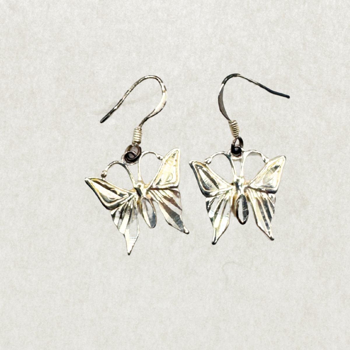 Sterling Silver Butterfly Earrings – Delicate Drop, 925