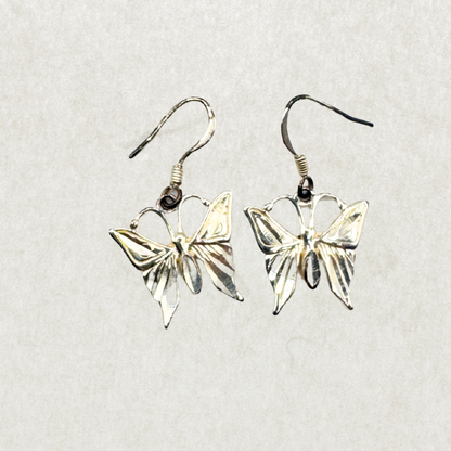 Sterling Silver Butterfly Earrings – Delicate Drop, 925