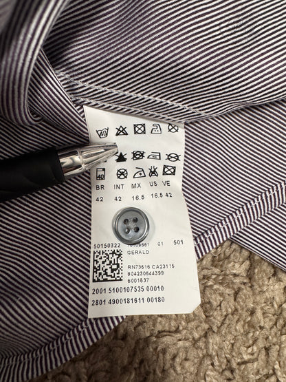 Boss Hugo Boss Men’s Dress Shirt – Size 42 (16 1/2), Regular Fit, Made in Italy