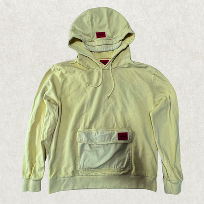 HUGO (Hugo Boss) Men’s Hoodie – Size M, Cream, Utility Pocket Detail