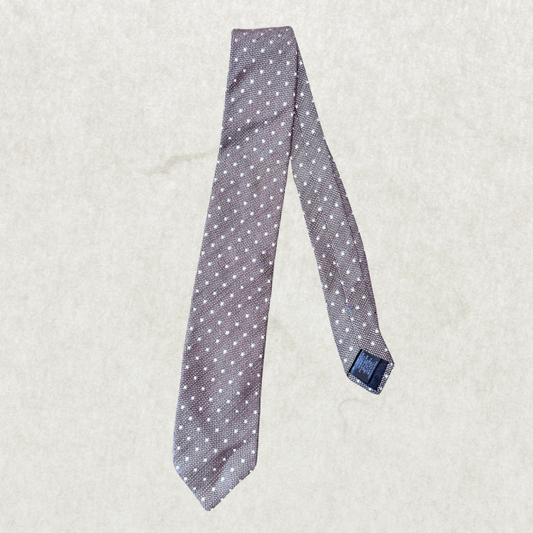 Ermenegildo Zegna Silk Polka Dot Tie, 59” x 3” – Excellent Condition