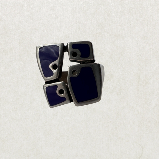 Vintage Mid-Century Modernist Ring – Size 6.5 Likely European Origin