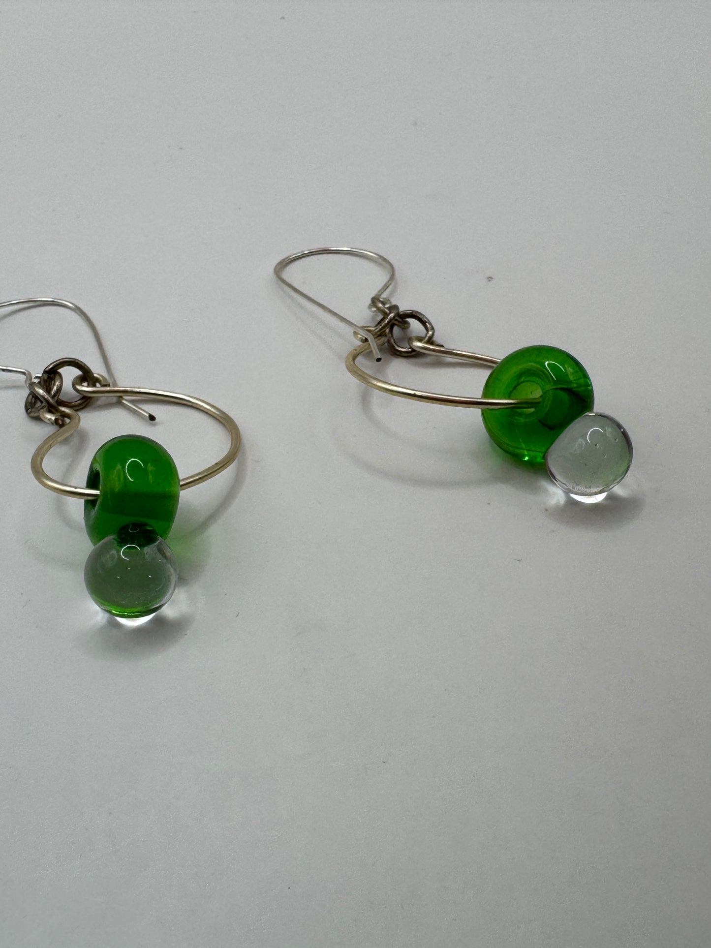 Vintage Artisan Sterling Silver Earrings with Murano Glass – Excellent Condition