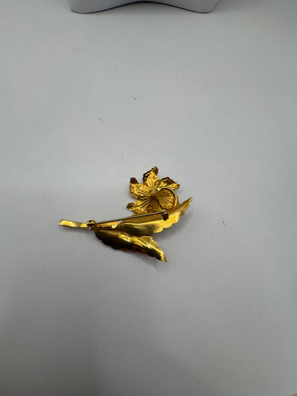 Vintage Bond Boyd Gold-Filled Floral Brooch – Excellent Condition