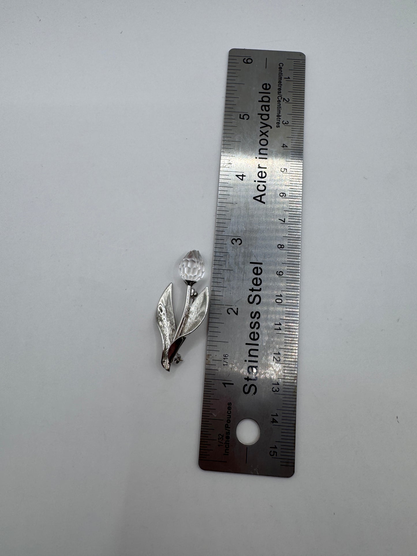 Swarovski Crystal Memories Tulip Brooch – Vintage Plant Flower Pin, Excellent Condition