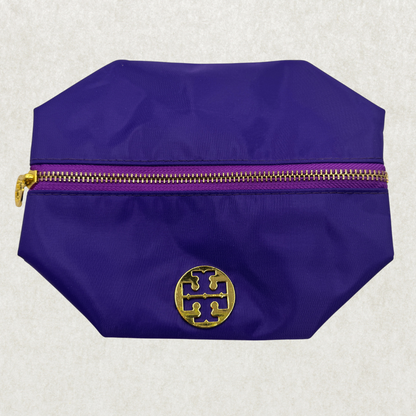 Tory Burch Cosmetics Bag – Purple Nylon, Brand New