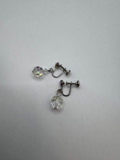 Vintage Rhinestone Clip Earrings – Sparkling Retro Elegance