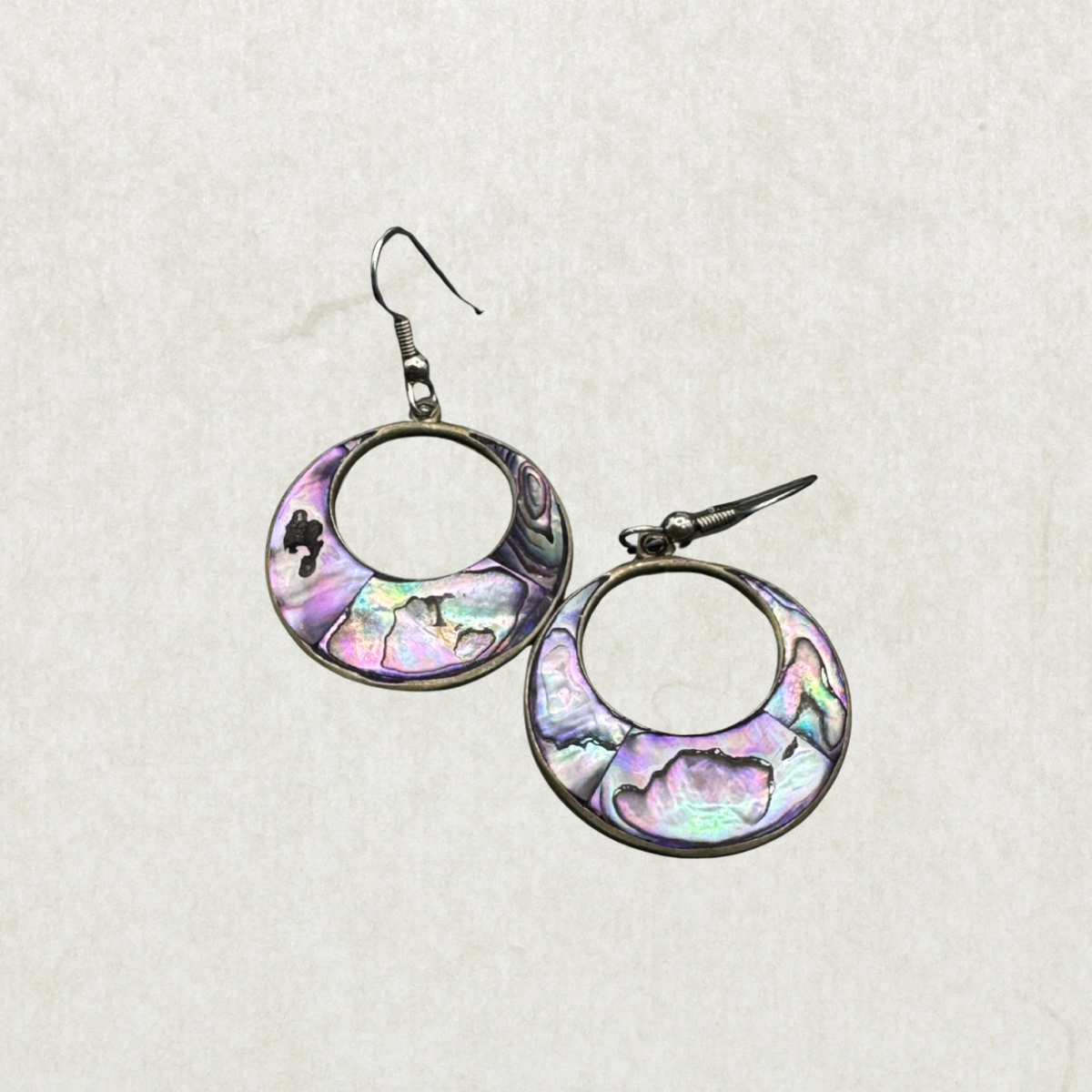 Abalone Shell 925 Mexico Silver Earrings