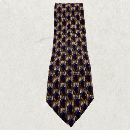 Vintage J. Garcia Silk Tie – 100% Silk, Abstract Art Pattern