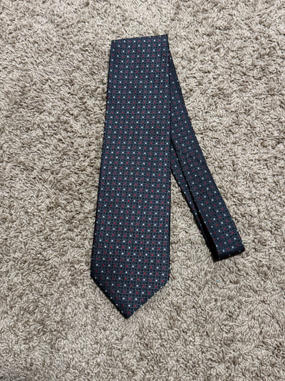 Vintage BOSS by Hugo Boss 100% Silk Tie – Designer Geometric Pattern Necktie 58” x 4”