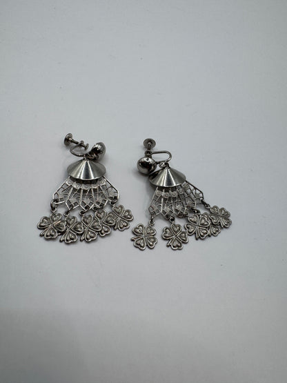 Vintage Glam Clip Earrings – Sparkle and Retro Charm