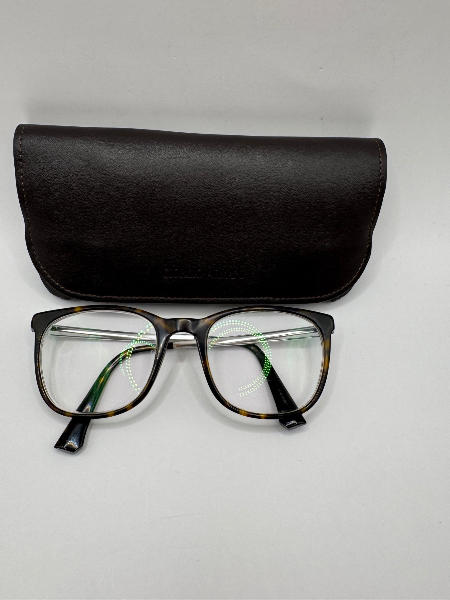 Vintage Giorgio Armani Glasses – Tortoiseshell Frames, Used, Good Condition (Frame Only, Prescription Lenses Installed)