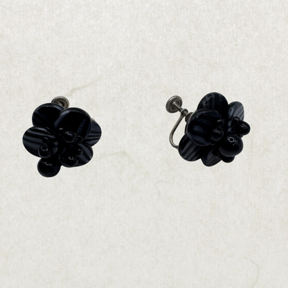 Vintage West Germany Sterling Silver Clip-On Earrings