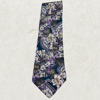 Vintage Pierre Cardin 100% Silk Floral Paisley Tie, 58” x 4” – Excellent Condition