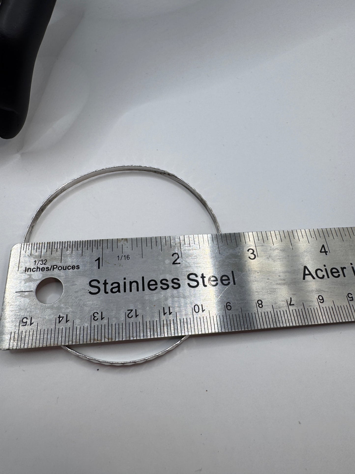 Vintage Sterling Silver 925 Bangle Bracelet – 6 cm Diameter