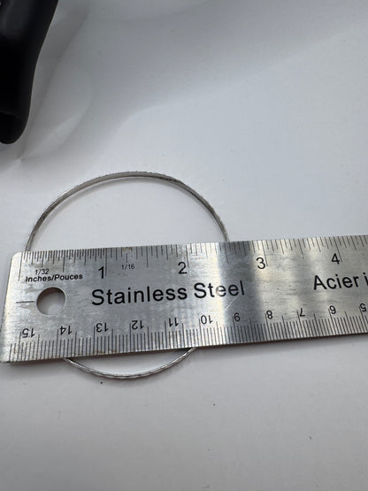 Vintage Sterling Silver 925 Bangle Bracelet – 6 cm Diameter