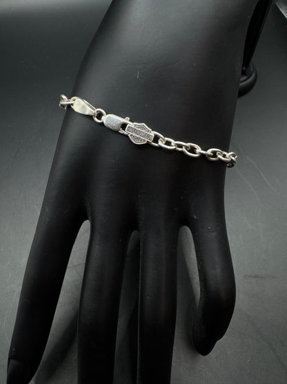 Harley Davidson Sterling Silver Chain Bracelet – 8”